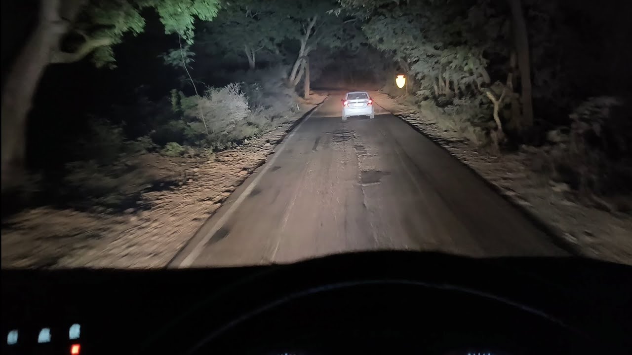 Peaceful Night Truck Driving on Hill Roads | ASMR Dashboard View