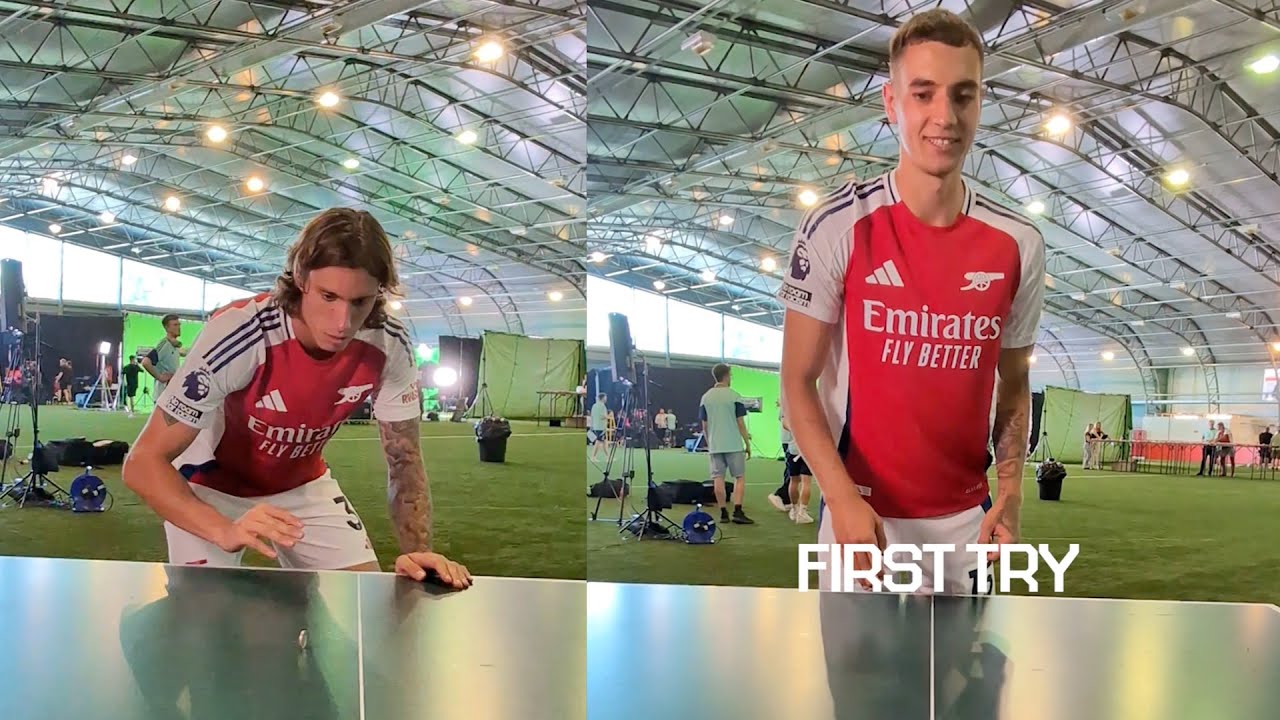 SAKA, CALAFIORI, JORGINHO TAKE ON THE COIN ROLL CHALLENGE 😂