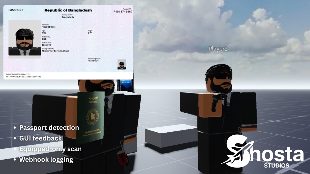 Passport System V1.1 - Roblox Studio [SALE]