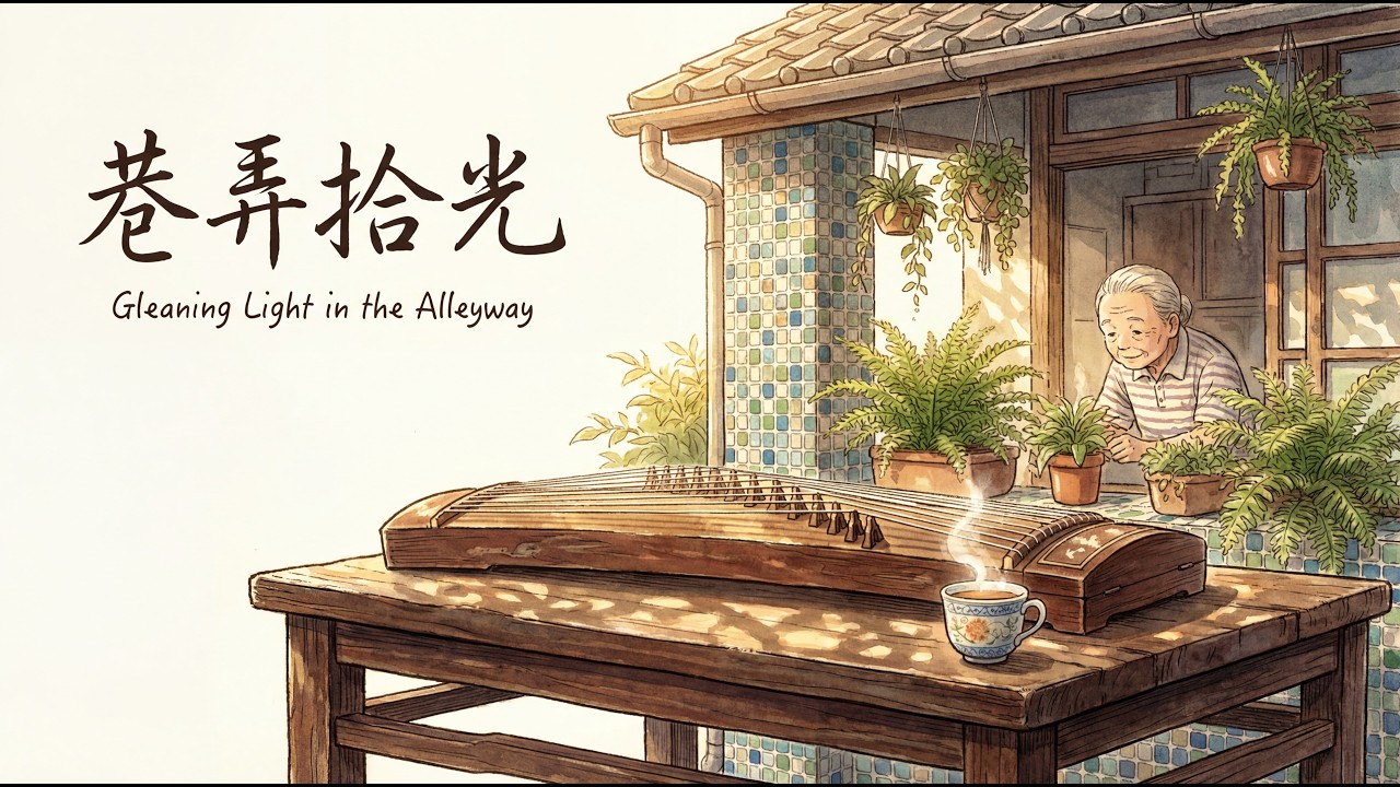 1 Hour Guzheng Music | Taiwan 🇹🇼 | 4K | Alleyway | Meditation, Work, Relax, Sleep, and Reading | BGM