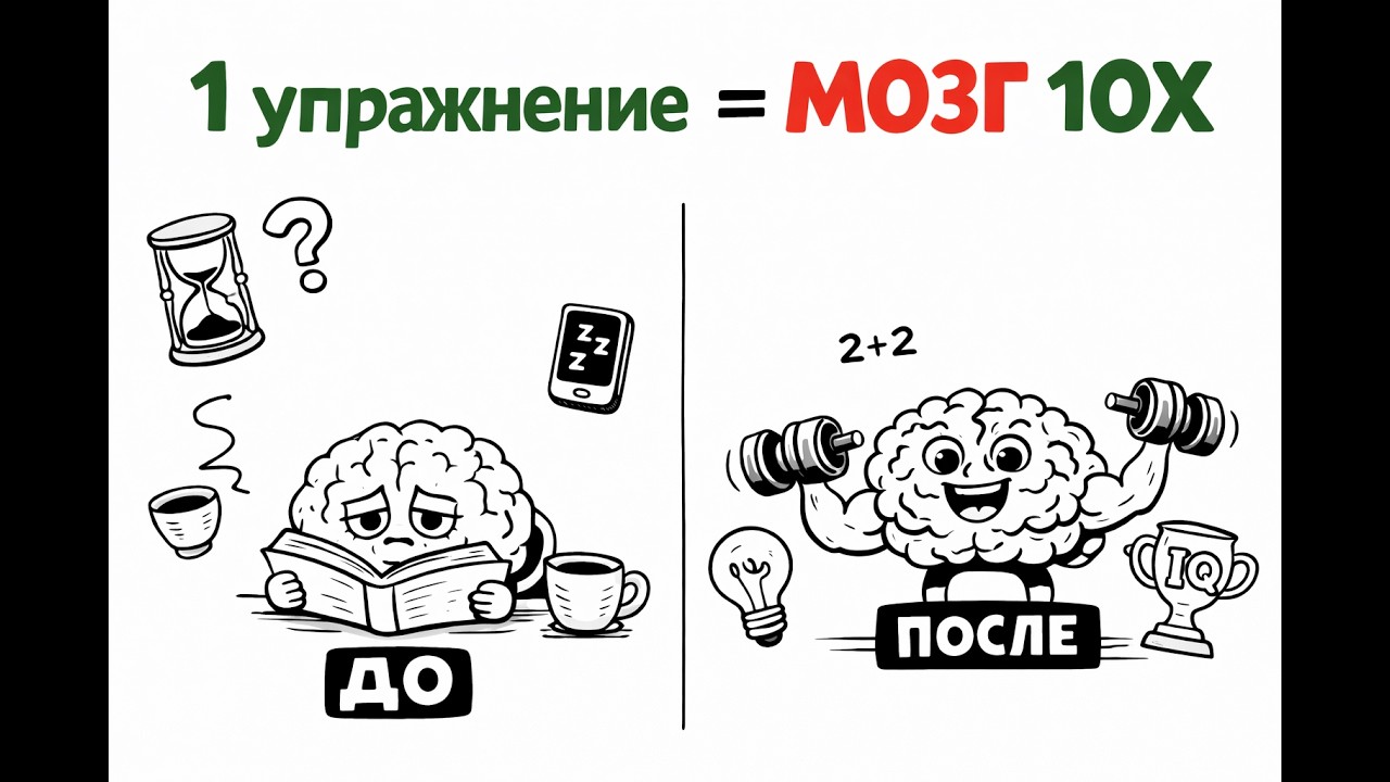7 Упражнений Для МОЗГА за 5 МИНУТ: ПРОКАЧАЙ IQ без медитации.