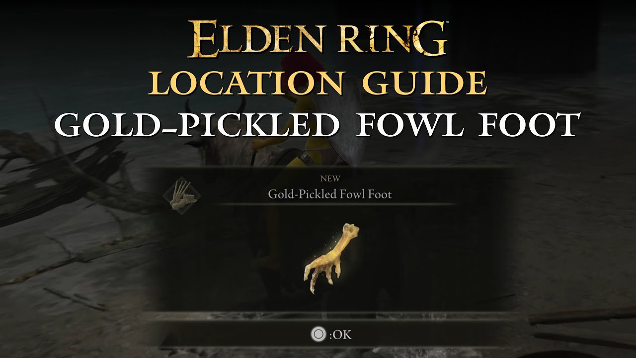 Elden Ring - Gold-Pickled Fowl Foot 1 Location  | Limgrave