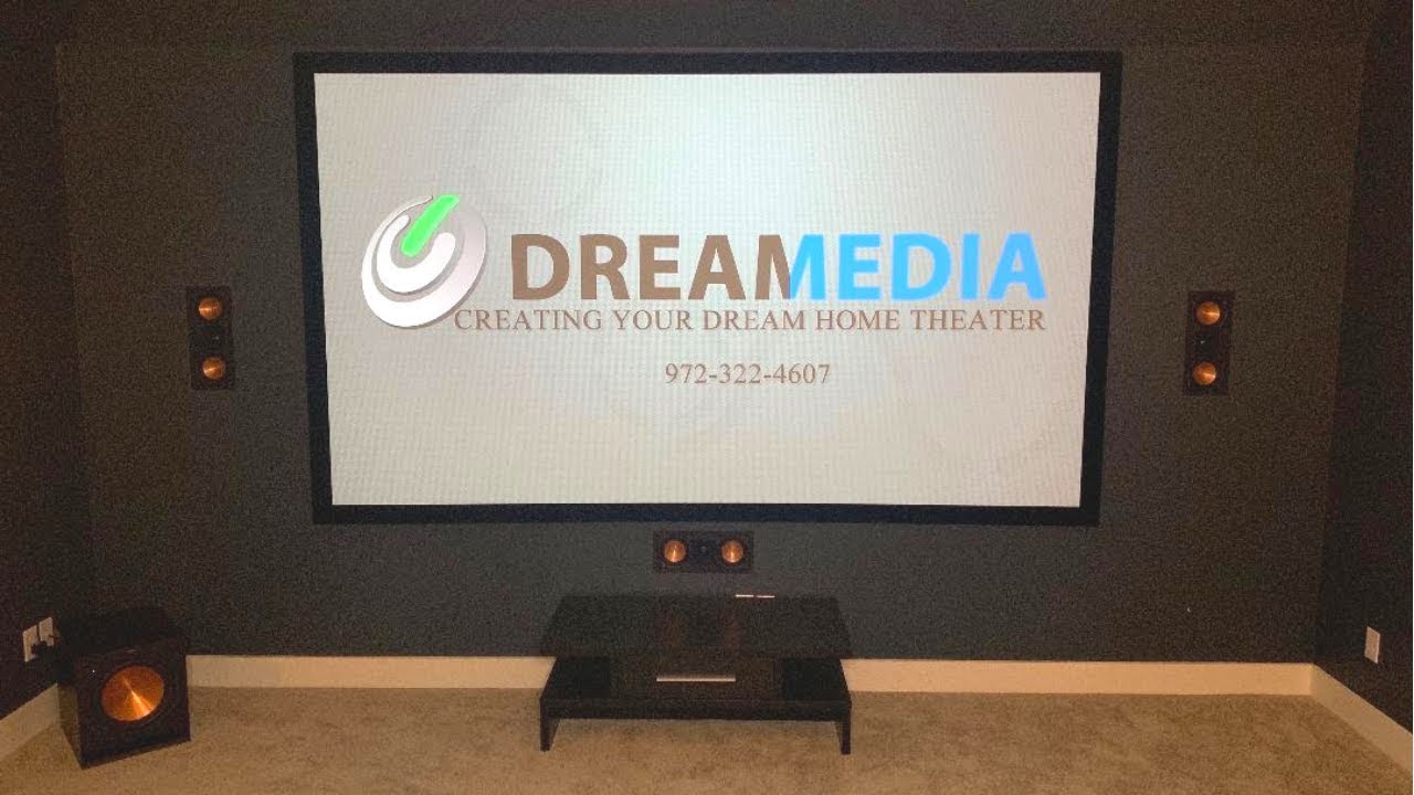 MASSIVE 145 Inch 4K Projector Screen Epson 4050 Klipsch 5.1.2 DOLBY ATMOS & SONOS