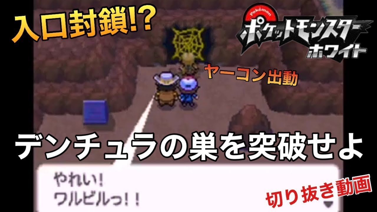 【ポケットモンスターホワイト】入口封鎖⁉︎ デンチュラの巣を突破せよ[Tiktok配信切り抜き]