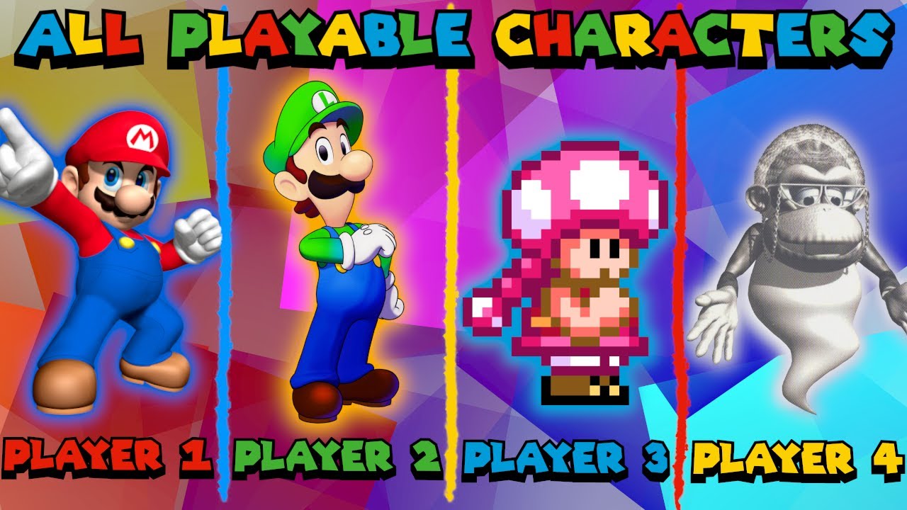 Every Playable Character From the Mario Franchise in One Video