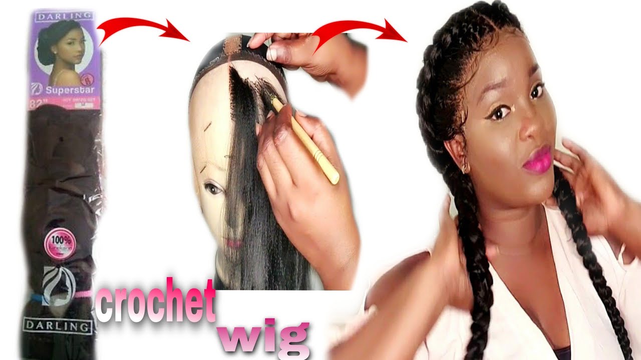 #comment faire une perruque crochet à deux nattes | #howto make a two braids crochet wig | Tan ADJI