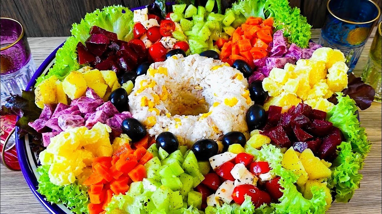 Marokkanischer Salatteller / Salat Platte, einfache Zutaten, einfaches Rezept Rabeas Kitchen