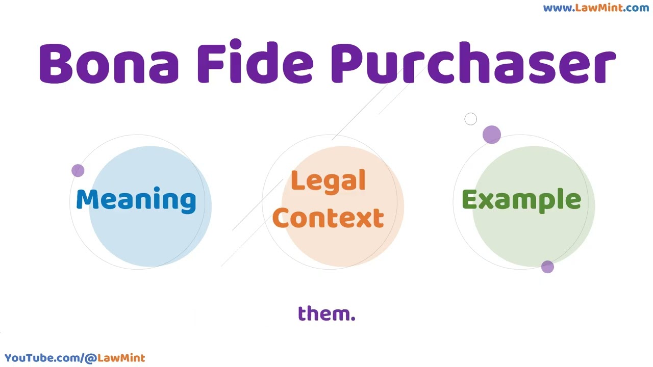 Bona Fide Purchaser Meaning Legal Context & Example Legal Terms Simplified @LawMint