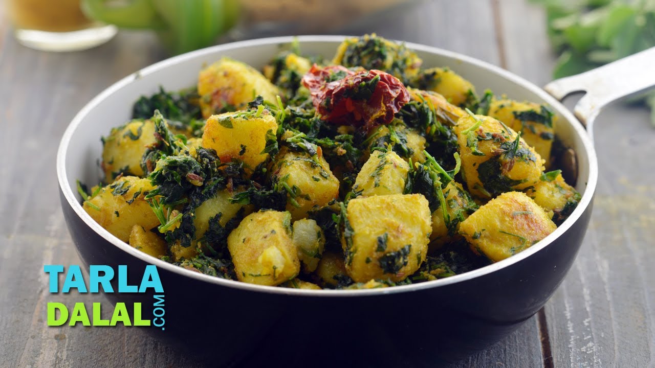 Aloo Methi, Punjabi Aloo Methi Recipe by Tarla Dalal