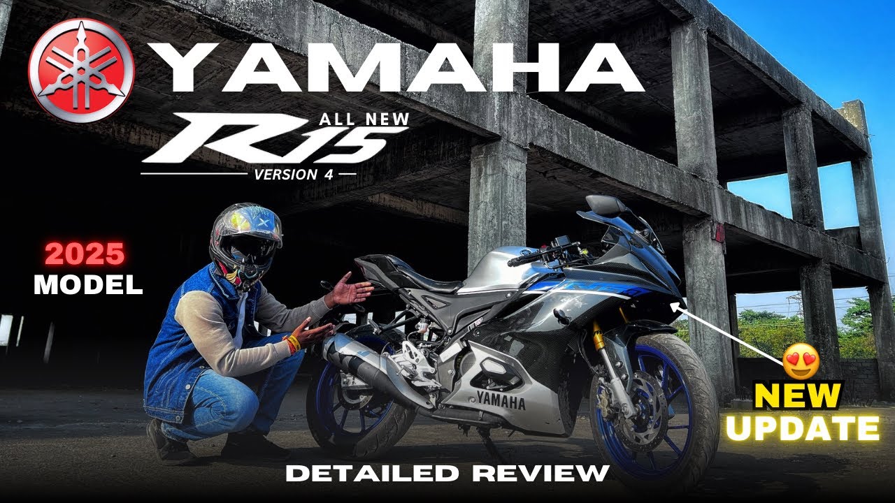 New Yamaha R15 V4 Carbon Fiber BS7 2025 Model- New Features Detailed Review & First Ride Experience|