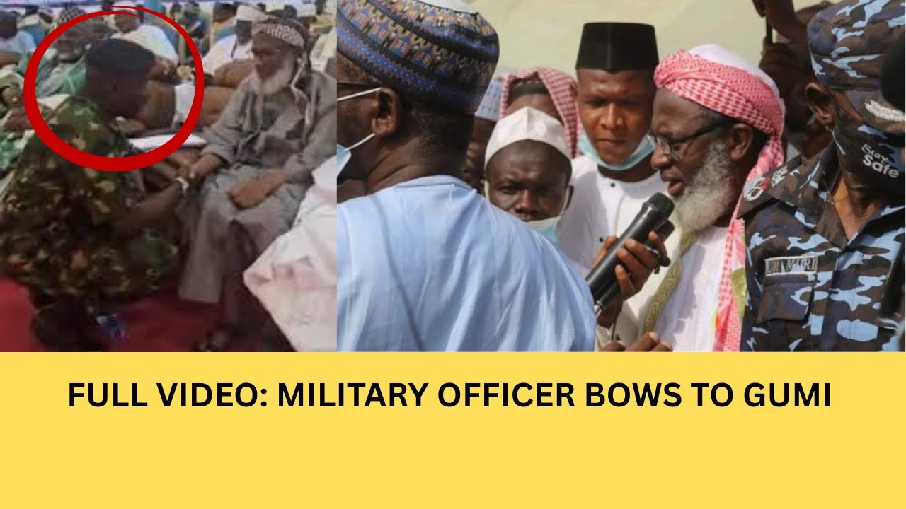 SHEIKH GUMI Gets Nigerian MILITARY OFFICER To KNEEL Before HIM