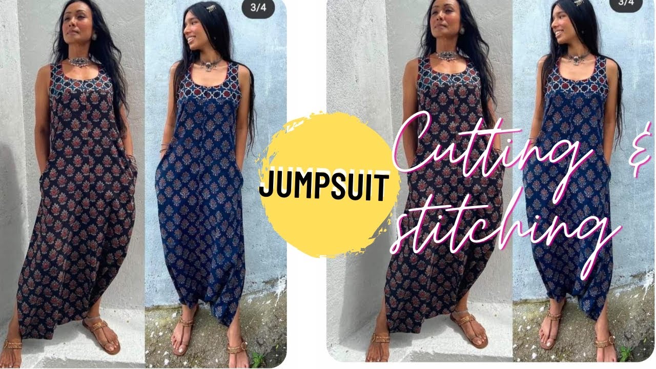Jumpsuit cutting and stitching | romper jumpsuit | Herm jumpsuit cutting and stitching |DIY jumpsuit