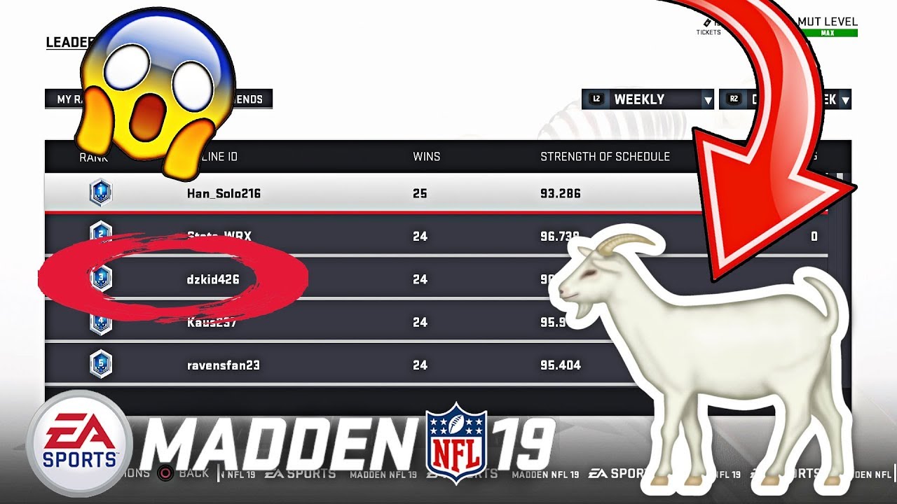 OUR BEST FINISH OF MADDEN 19 WEEKEND LEAGUE OH MY GOD! Madden 19 Ultimate Team Gameplay