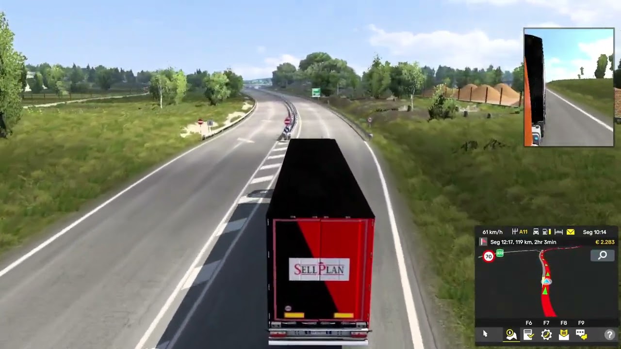 Jogando Euro truck simulator!!