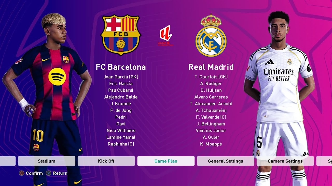 TES EL CLASSICO MUSIM 25/26 PES26 SGR PATCH