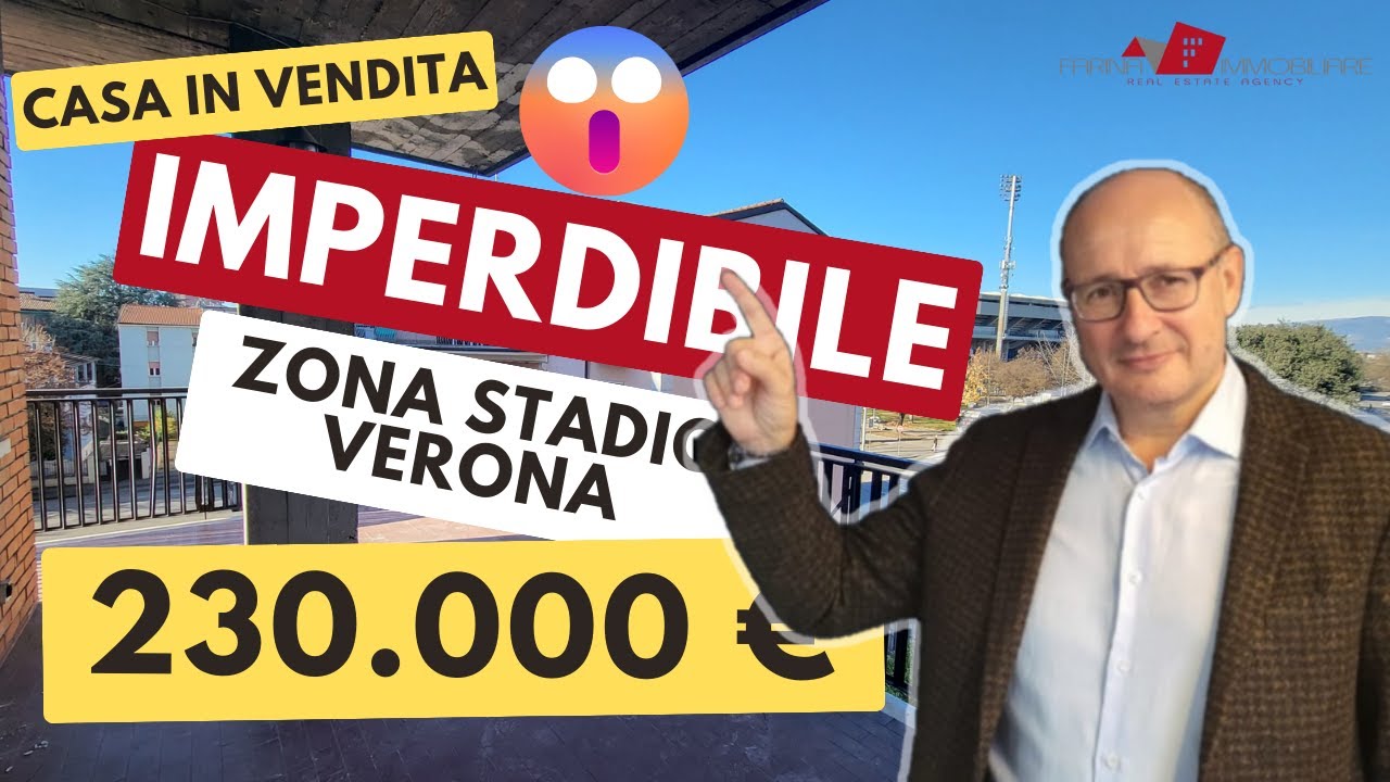 Agenzia Farina Immobiliare - 230.000 € in Zona Stadio a Verona con Ampio Terrazzo