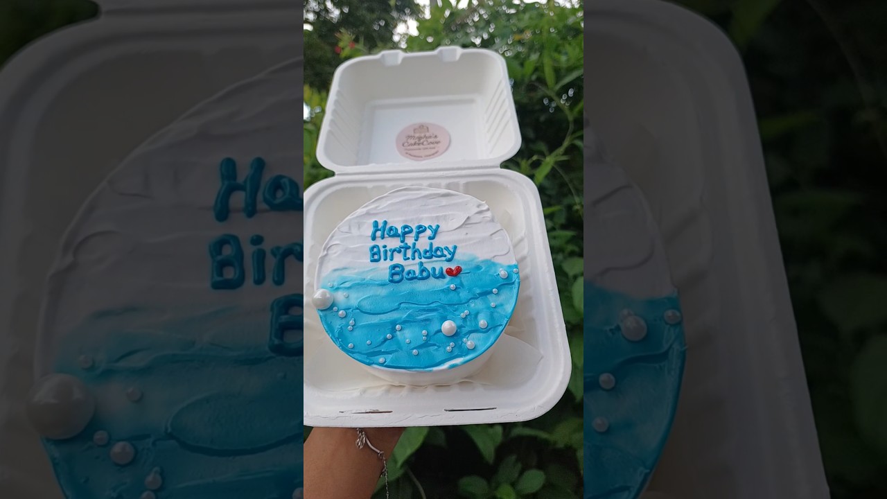 Happy Birthday Mini Cake🎂💙Cute Blue Ocean Theme | # Birthday Cake 