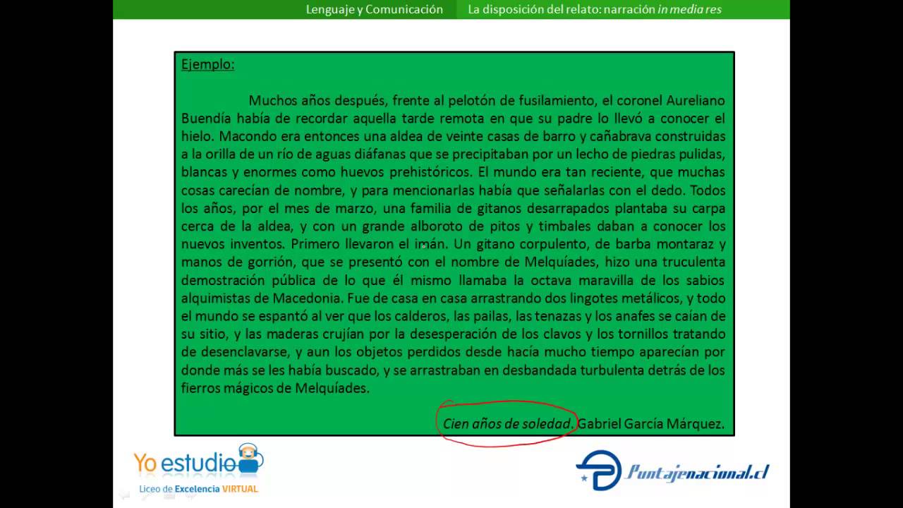 Narración in media res