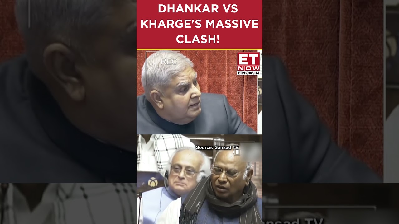 Jagdeep Dhankar Vs Mallikarjun Kharge's Massive Fight In Rajya Sabha | #etnow #jagdeepdhankhar