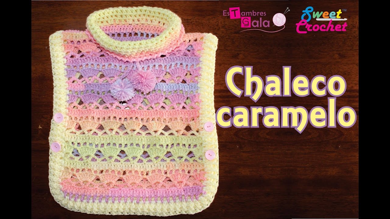 CHALECO  CROCHET CARAMELO