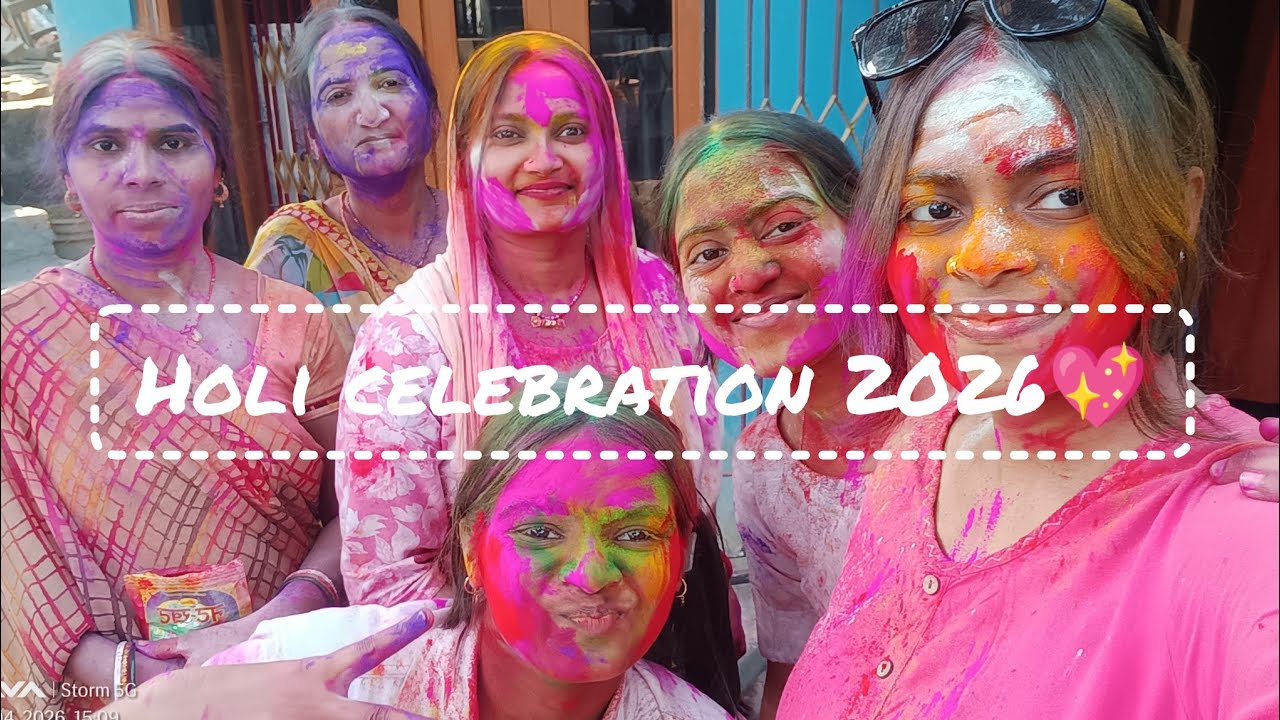 Holi celebration with family💗| holi celebration 2026 #boostmyvideo #holivlog