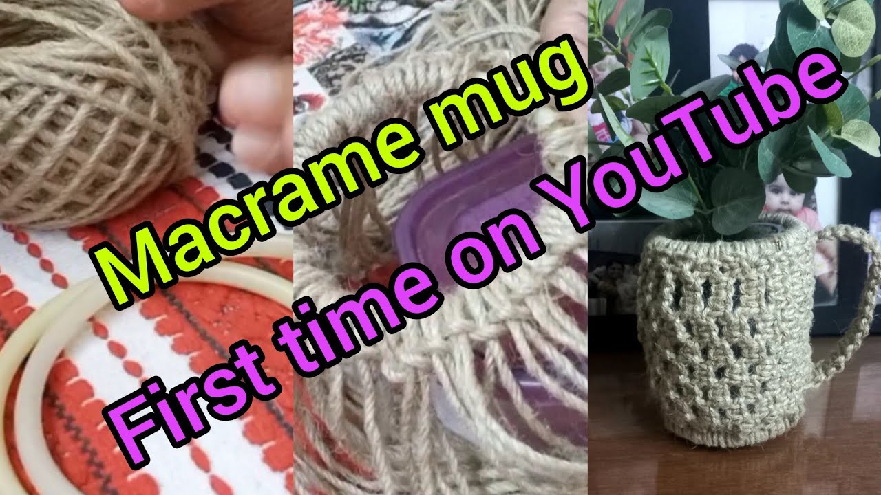 Macrame Mug 🍺/first time on YouTube 🤗/how to make/tutorial/sindhi 💕