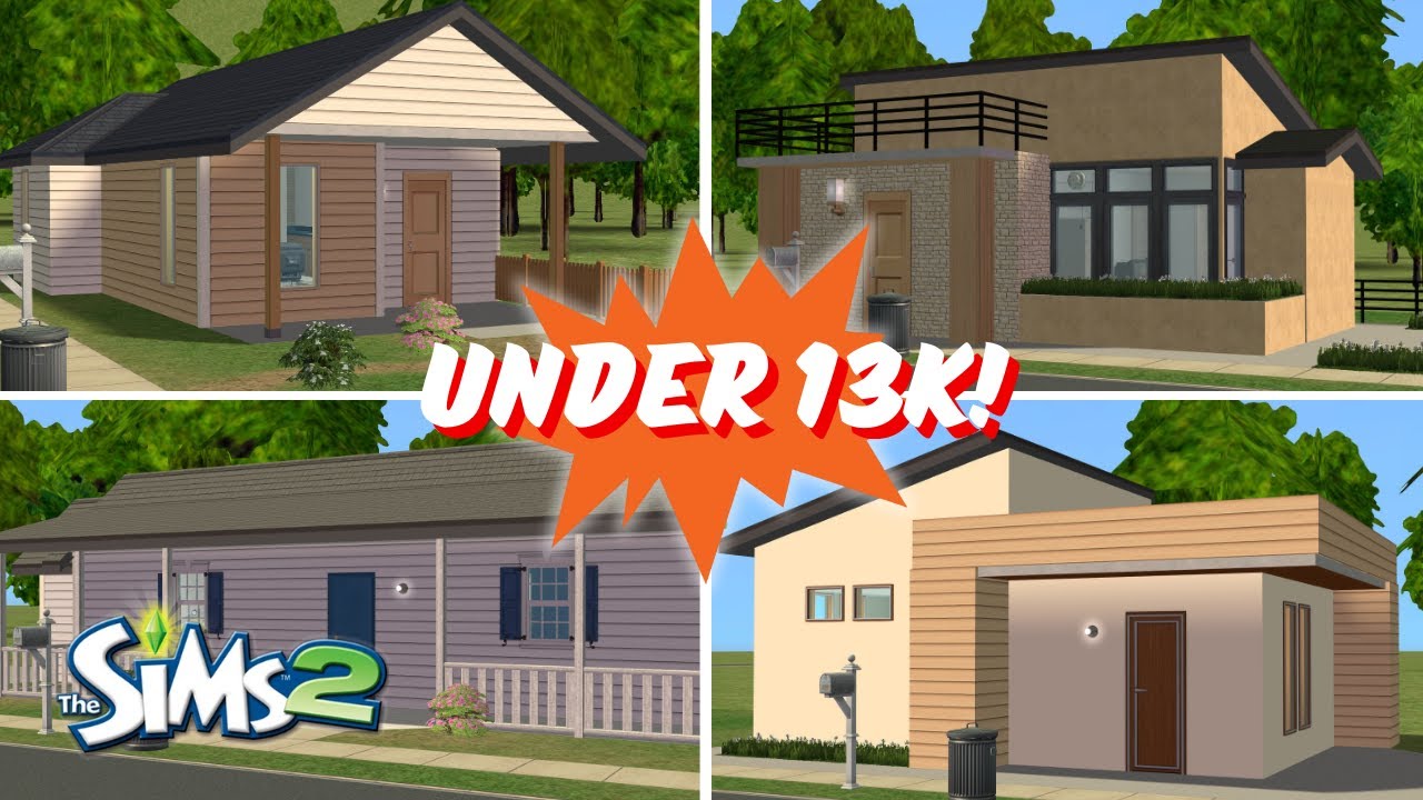 Let's Build 4 MORE Starter Homes! Mountainside Rd: The Sims 2 Speed Build