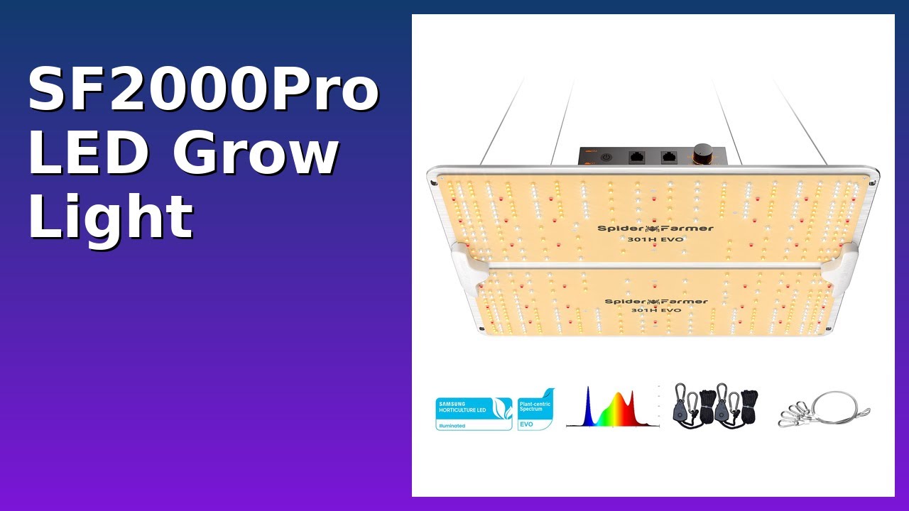 BEWERTUNG (2025): SF2000Pro LED Grow Light. WESENTLICHE Einzelheiten