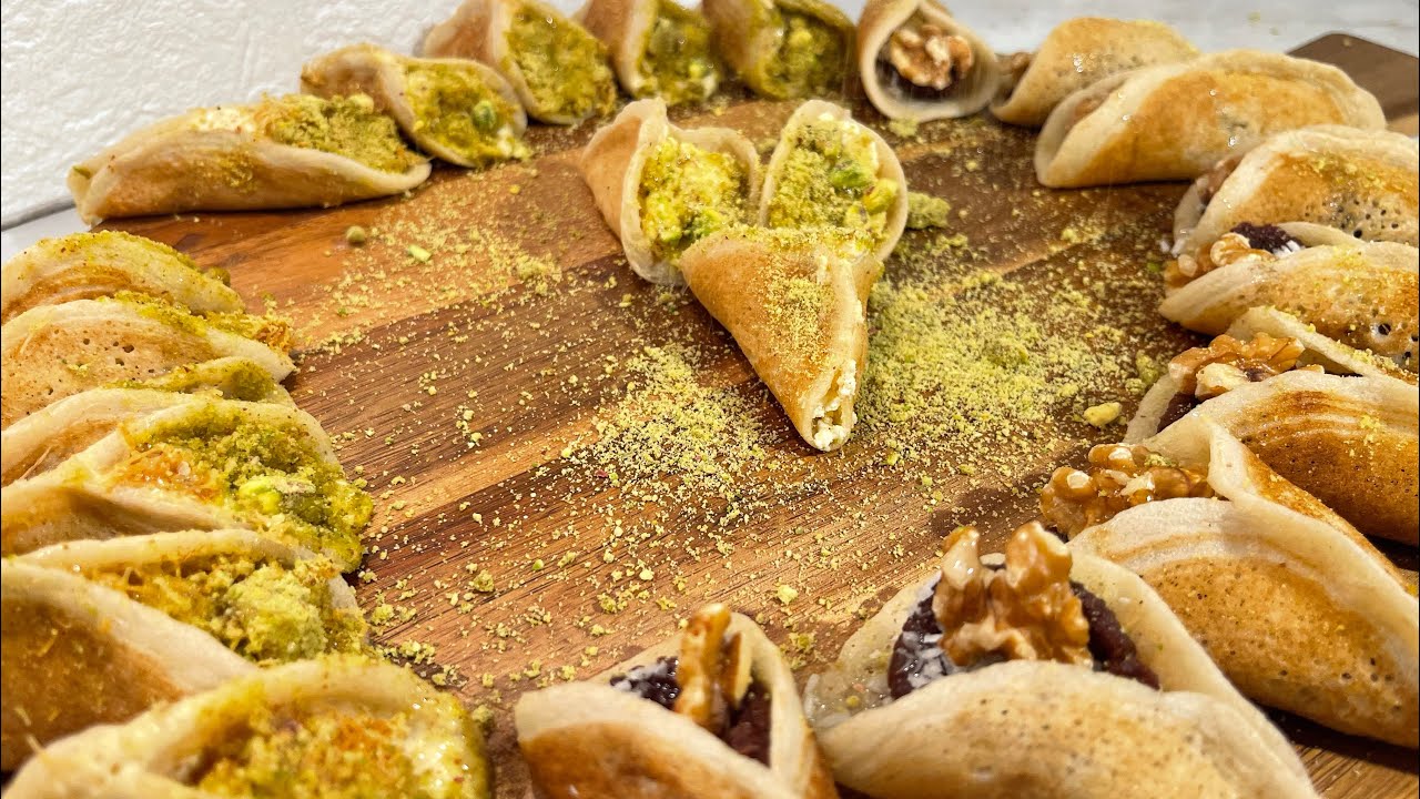 قطايف ذهبية مقرمشة بحشوة مختلفة تماما#ramadan 