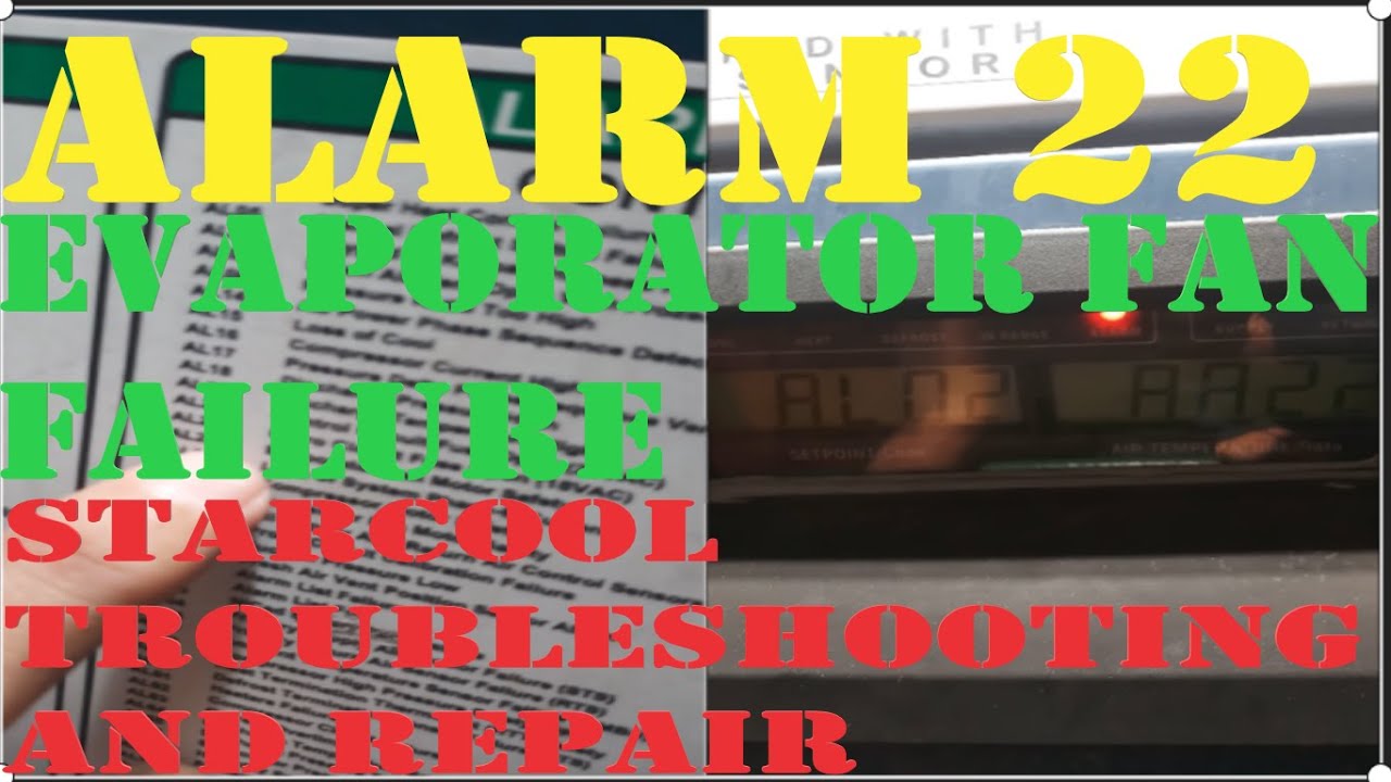 REEFER CONTAINER TRAINING STARCOOL ALARM 22 EVAPORATOR FAN FAILURE TROUBLESHOOTING AND REPAIR