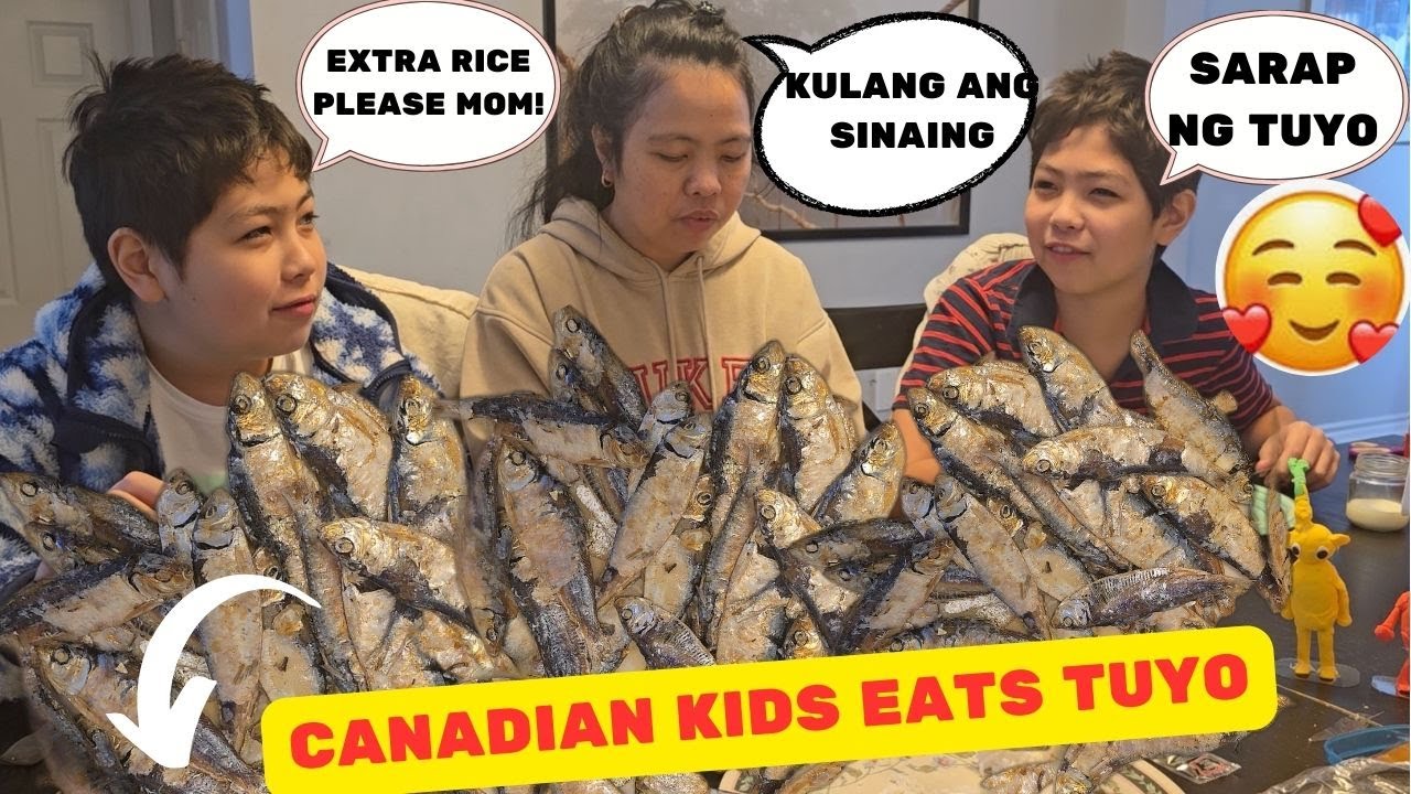 PINAY MOM IN CANADA | PINAKAIN KO NG TUYO ANG ANAK KO NA KAMBAL CANADIAN  | NAPA EXTRA RICE SA SARAP
