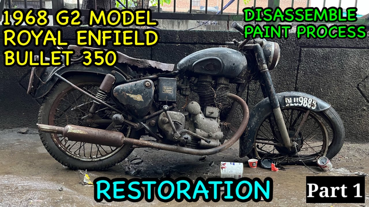 Old Model Bullet Restoration In Mayapuri || Old Model 1962 Paint Job || Royal Enfield G2 Model