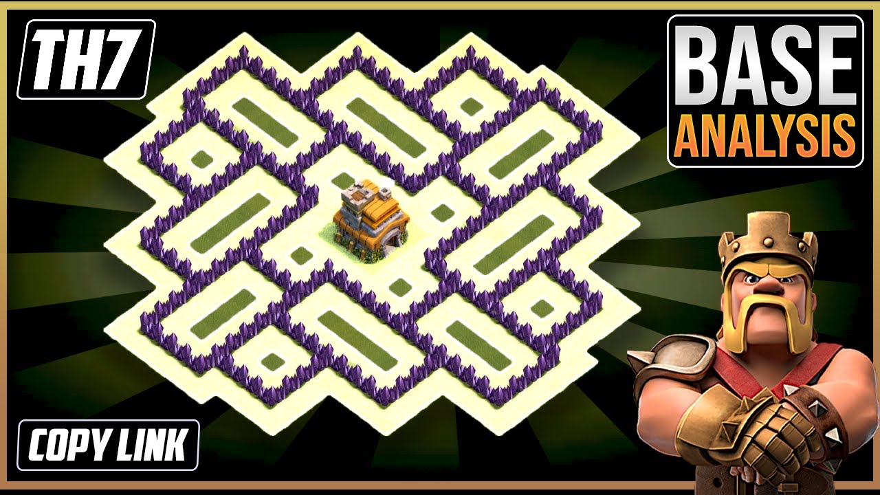НОВЫЙ ЛУЧШИЙ TH7 HYBRID/TROPHY[защита] База 2024!! Проект гибридной базы Town Hall 7 &ndash; Clash of C...