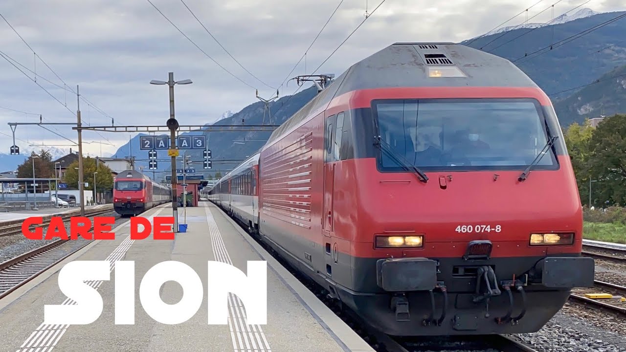 Gare de Sion | Re 460 mit tollem Makro | Bahnverkehr in Sion | Etr 610 | SBB
