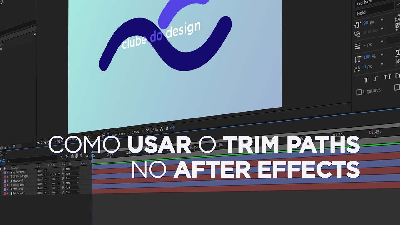 Como utilizar o trim paths no after effects