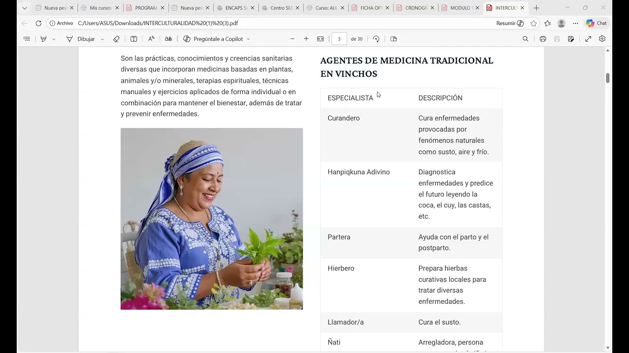 MEDICINA TRADICIONAL - INTERCULTURALIDAD SERUMS 2026