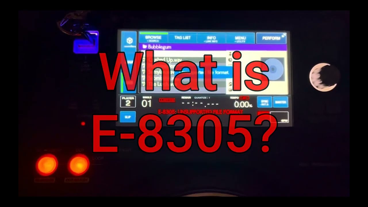 Pioneer DJ Error E-8305 (Unsupported File Format) - SOLVED!
