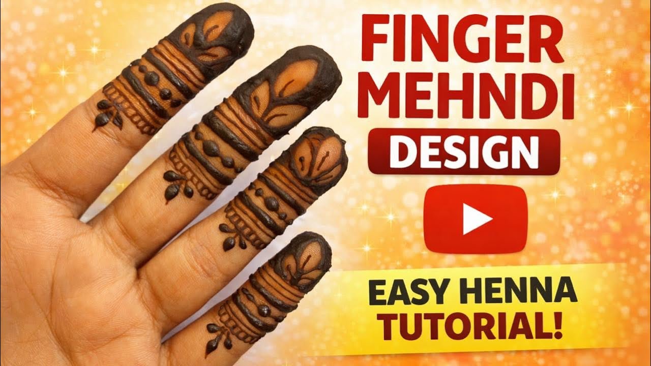 Cute & Creative Finger Mehndi Designs