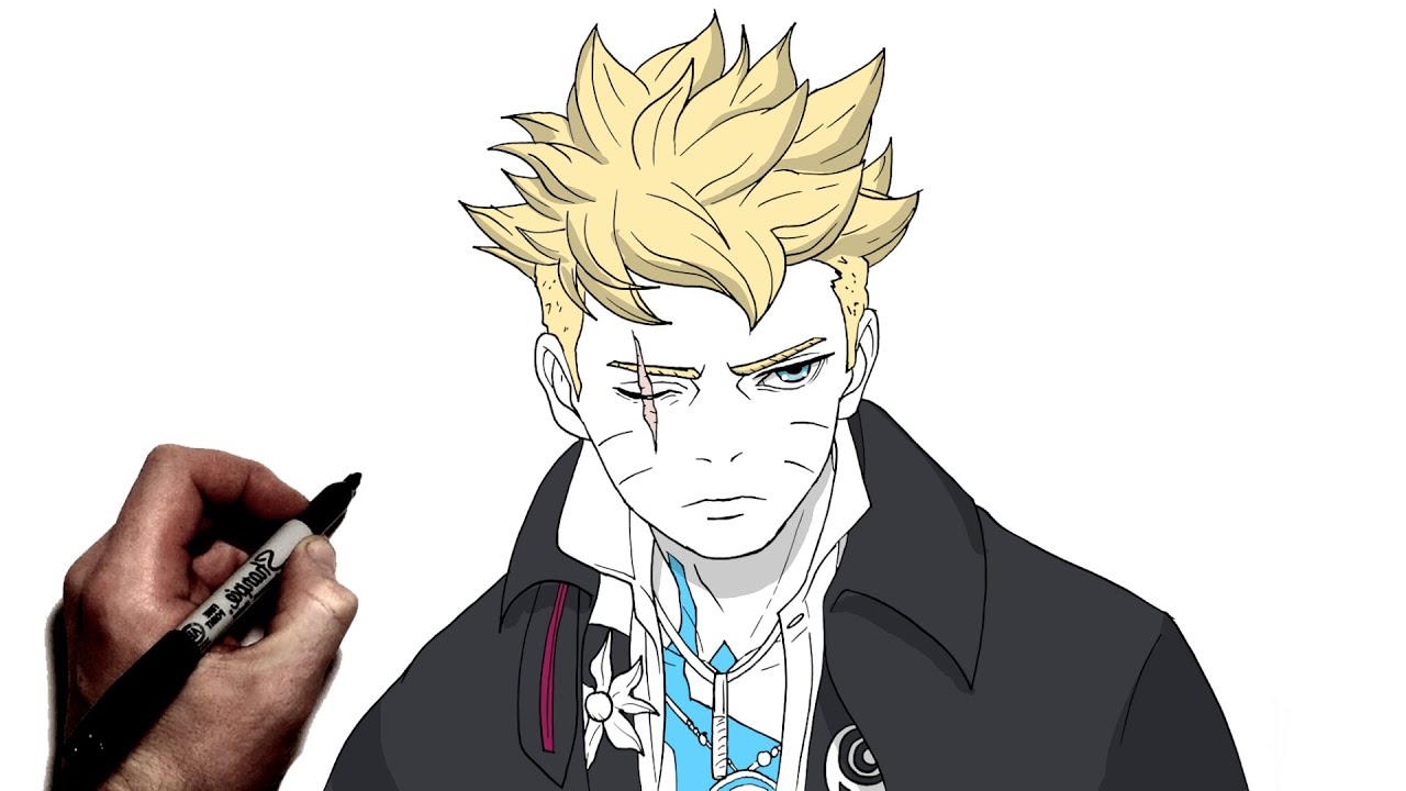 How To Draw Boruto | Step By Step | 2 Blue Vortex