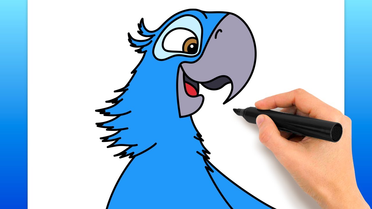 How To Draw Blu From The Movie Rio (Easy Drawing Tutorial)