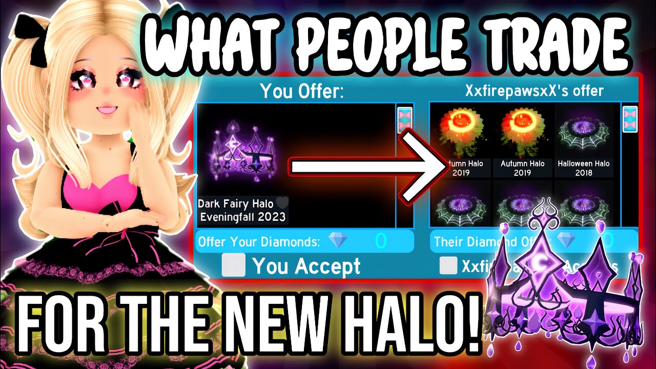 WHAT PEOPLE TRADE FOR THE DARK FAIRY EVENING FALL HALO! *OMG* 😱👻 *BRAND NEW HALO* INSANE OFFERS…