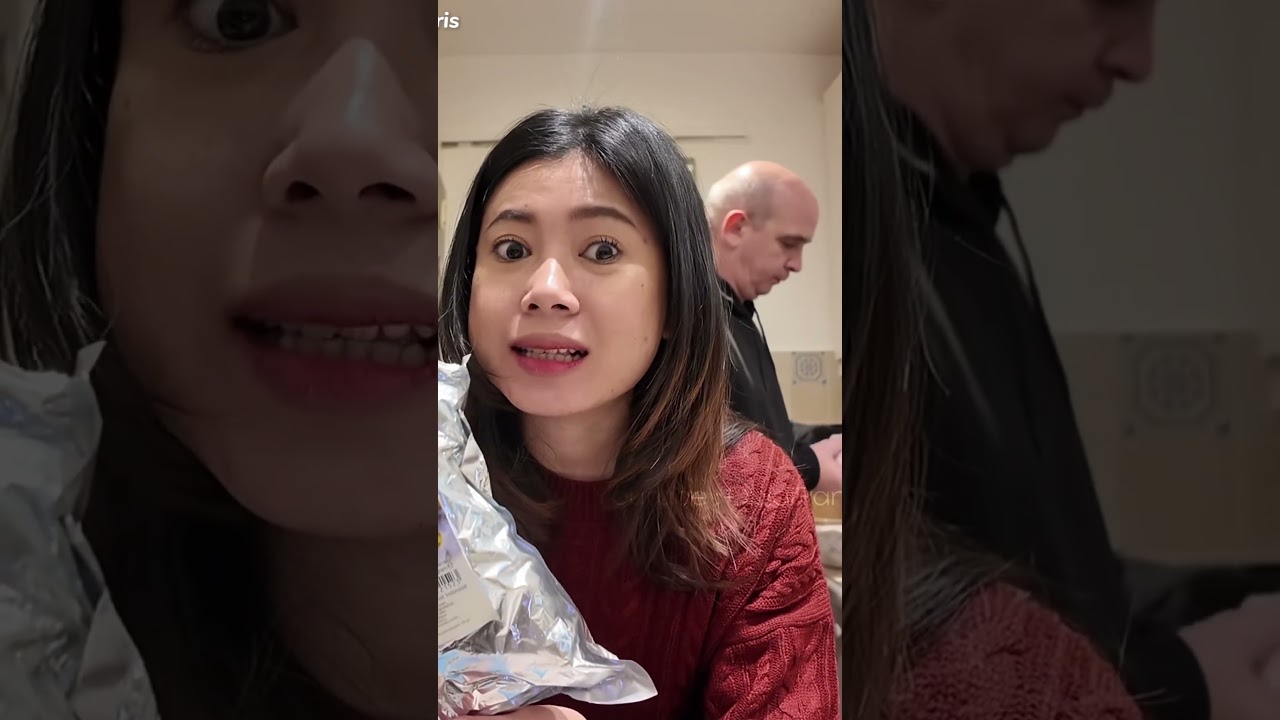 Reaksi Suami Prancis Ketika Keripik Tempe nya Dimakan #couplevlog #mixedmarriage #funny #shorts