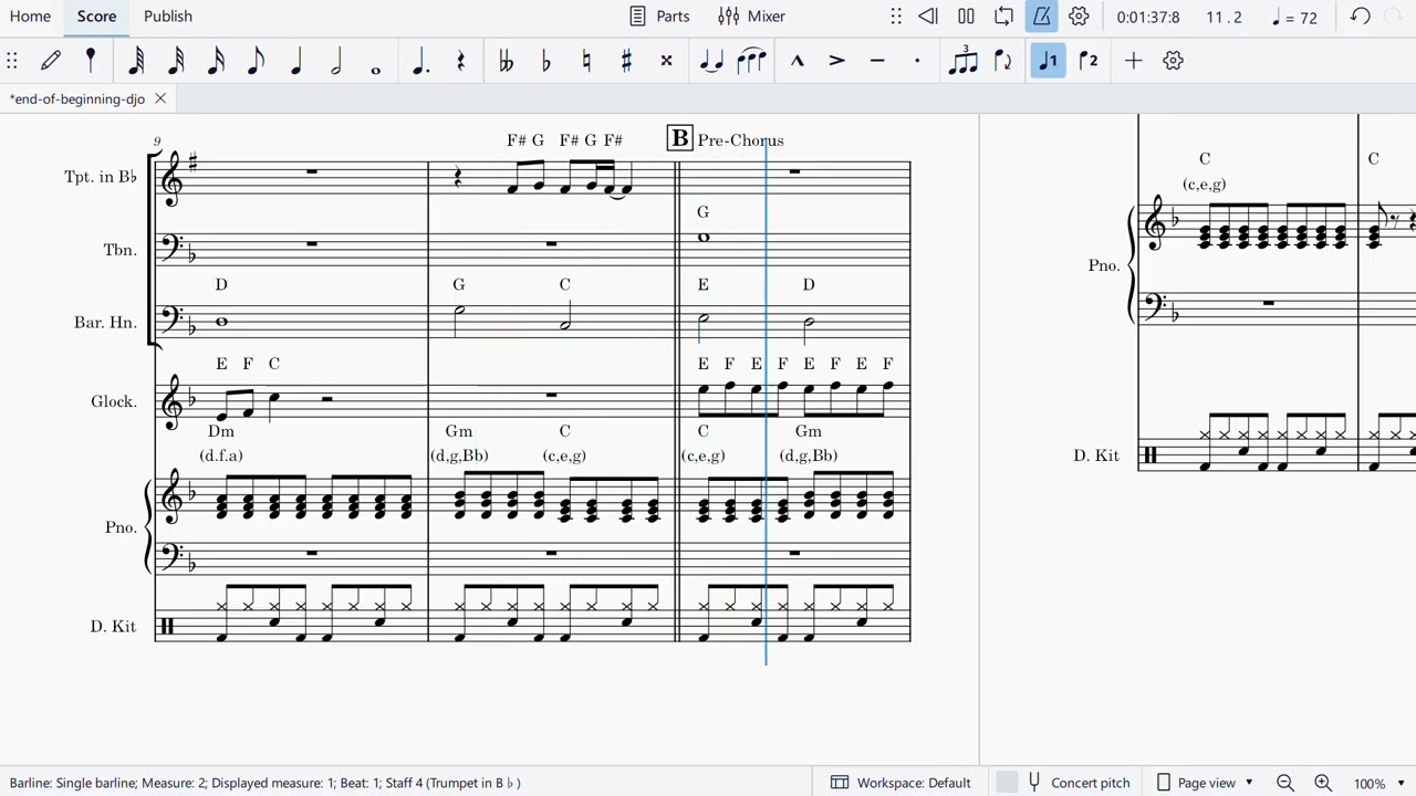 End Of Beginning - DJO - Brass (Trombone, Baritone, Trumpet)