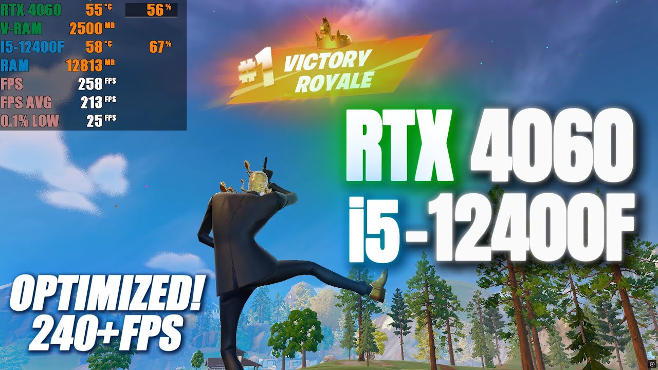 i5-12400F+RTX 4060\Fortnite Chapter 6\  240+ FPS GAMEPLAY