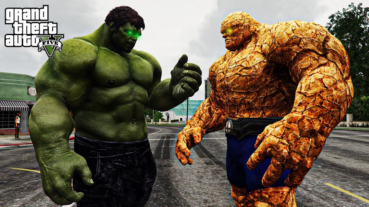 GTA 5 - The Hulk VS The Thing | Clash of The Giants!