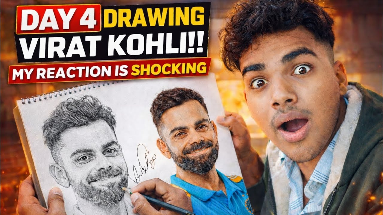 Virat Kohli 👍 Drawing Ban Gai Maza Aagya 😃....