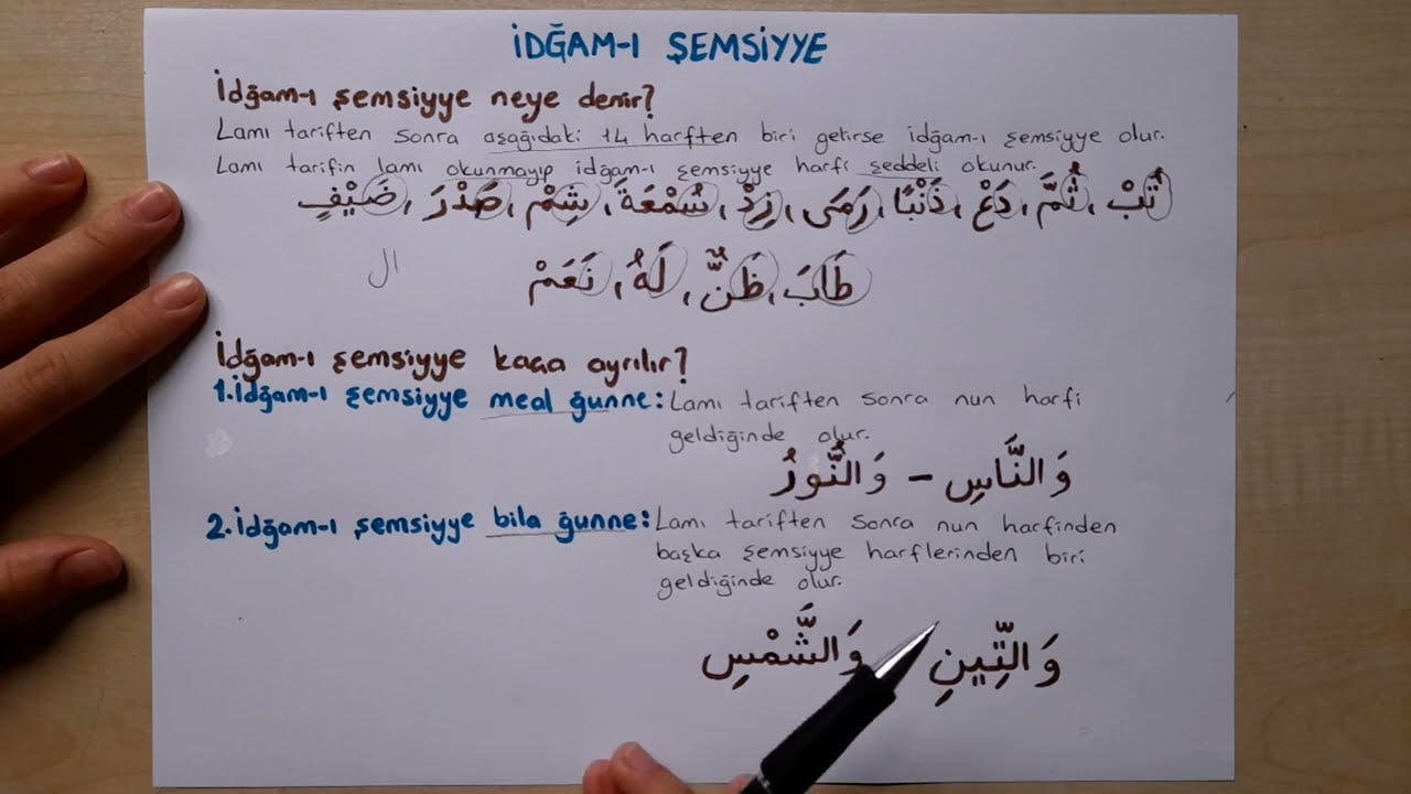 Tecvid Dersi 18 / İdğam-ı Şemsiyye (Örnekli)