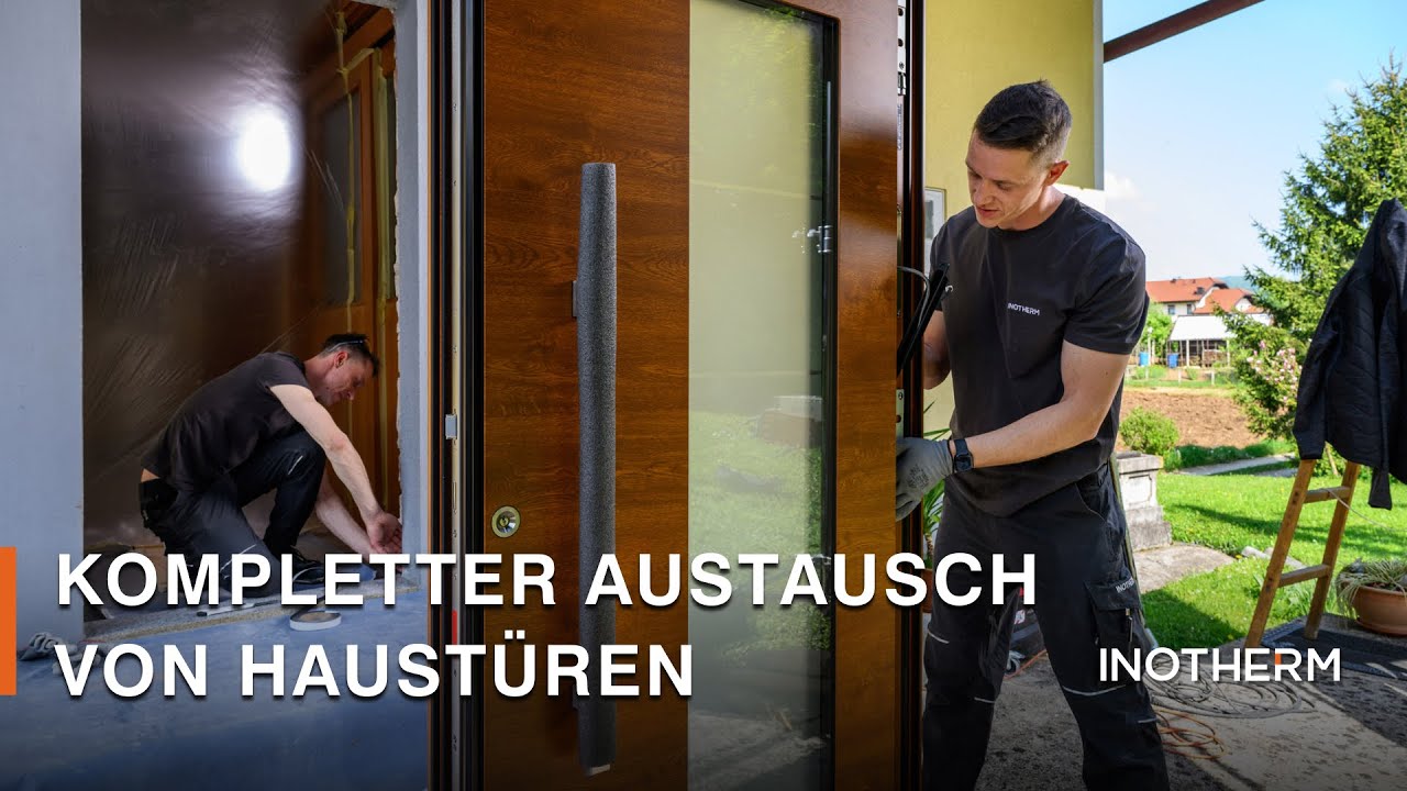 Kompletter Austausch von Haustüren: Klassische Montage inklusive Sanierung & aller Abschlussarbeiten