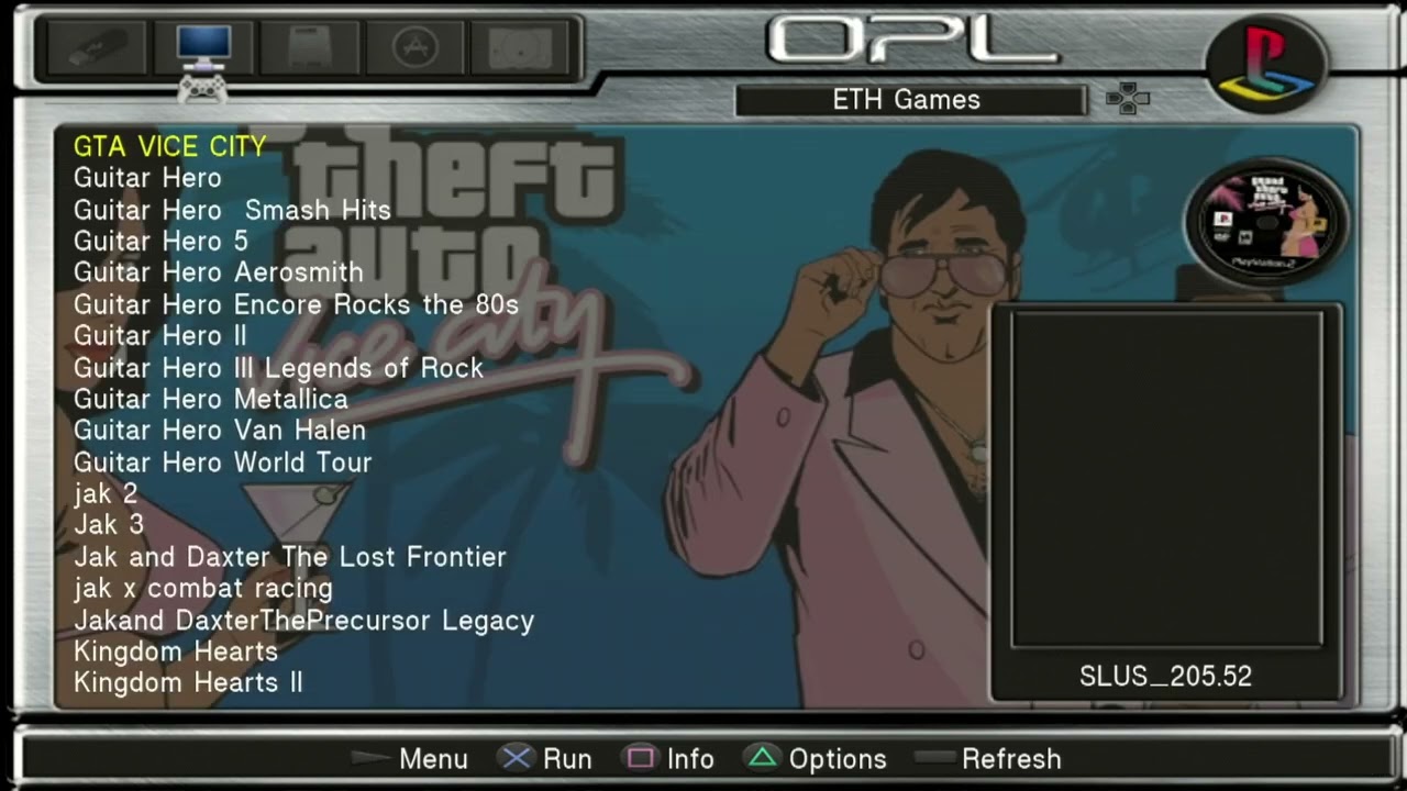showing off games on the modded ps2 LETS PLAY SOMETHING ON PARSEC!!