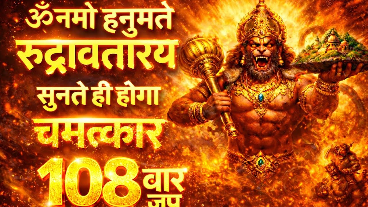ॐ नमो हनुमते रुद्रावताराय मंत्र | सर्वशत्रु संहारणाय | 108 बार जप से होगा चमत्कार
